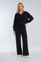 V-Neck Sweater & Wide-Leg Pant Set | Forever 21 Womens