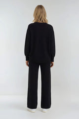 V-Neck Sweater & Wide-Leg Pant Set | Forever 21 Womens