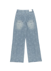 Cherry Embroidered Wide-Leg Jeans | Forever 21 Womens
