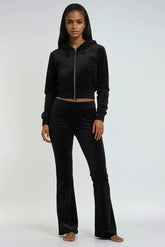 Velour Zip-Front Hoodie & Pant Set | Forever 21 Womens