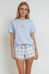 Deer Graphic Tee & Plaid Shorts Pajama Set | Forever 21 Womens