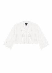 Open-Front Pointelle Bow Cardigan | Forever 21 Womens