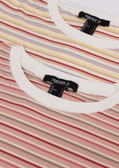 Rib-Knit Striped Baby Tee | Forever 21 Womens