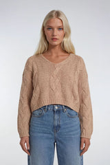 V-Neck Cable Knit Sweater | Forever 21 Womens