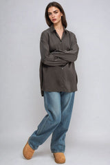 Oversized Satin Button-Up Shirt | Forever 21 Womens