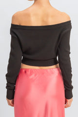 Off-The-Shoulder Cropped Button-Front Sweater | Forever 21 Womens