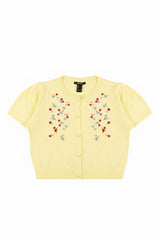 Floral Embroidered Puff-Sleeve Cardigan | Forever 21 Womens