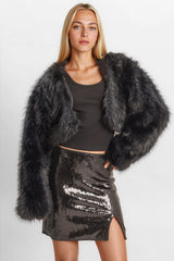 Faux Fur Cropped Jacket | Forever 21 Womens