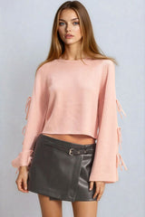 Tie-Sleeve Cropped Sweater Top | Forever 21 Womens