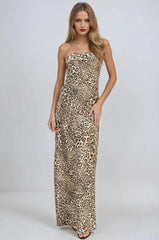 Satin Leopard Print Maxi Dress | Forever 21 Womens