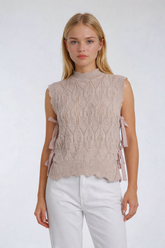 Sleeveless Side-Tie Crochet Knit Top | Forever 21 Womens