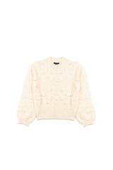 Floral Appliqué Faux Pearl Sweater | Forever 21 Womens