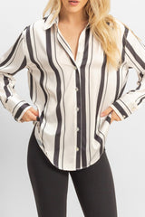 Satin Striped Shirt | Forever 21 Womens