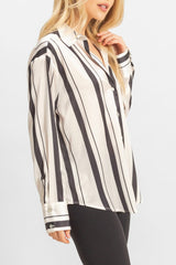 Satin Striped Shirt | Forever 21 Womens