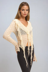 Textured Ruffled Lace Top | Forever 21 Womens