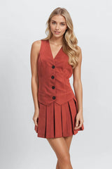 Vested Pleat-Skirt Mini Dress | Forever 21 Womens