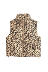 Leopard Print Zip-Front Vest | Forever 21 Womens