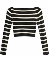 Striped Boatneck Cropped Sweater | Forever 21 Womens