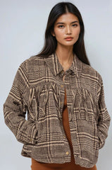 Glen Plaid Fringe-Trim Jacket | Forever 21 Womens