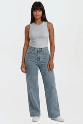 Embroidered Bow Print Wide-Leg Jeans | Forever 21 Womens