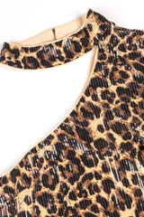 Sequin One-Shoulder Leopard Mini Dress | Forever 21 Womens