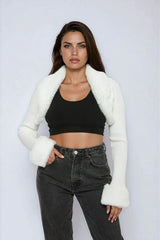 Faux Fur-Trim Bolero Sweater | Forever 21 Womens
