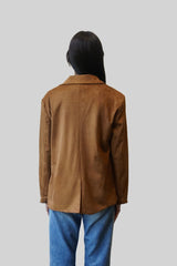 Faux Suede Button-Front Blazer Jacket | Forever 21 Womens