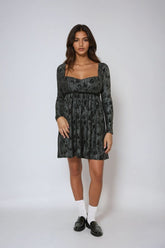 Long-Sleeve Metallic Baby Doll Mini Dress | Forever 21 Womens