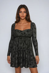 Long-Sleeve Metallic Baby Doll Mini Dress | Forever 21 Womens