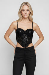 Sequin Bustier Sleeveless Top | Forever 21 Womens