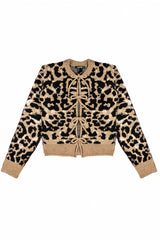Leopard Lace-Up Bow Cardigan Sweater | Forever 21 Womens