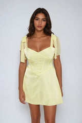 Satin Bow-Strap Corset Mini Dress | Forever 21 Womens