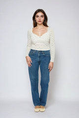 Floral Pointelle Long-Sleeve Top | Forever 21 Womens