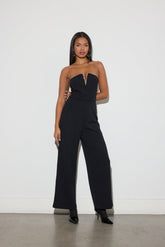 Rhinestone-Trim Strapless Jumpsuit | Forever 21 Womens