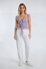 Ruffle Lace Cropped Top | Forever 21 Womens
