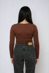 Seamless Jacquard Long Sleeve Bodysuit | Forever 21 Womens