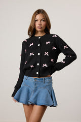Bow Applique Cardigan Sweater | Forever 21 Womens