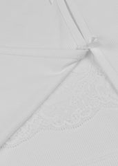 Ribbed Lace-Trim Bow Top | Forever 21 Womens
