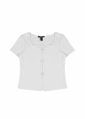 Ribbed Lace-Trim Bow Top | Forever 21 Womens