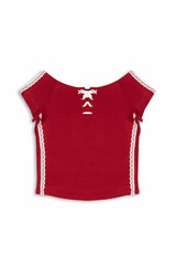 Lace-Up Raglan Cropped Tee | Forever 21 Womens