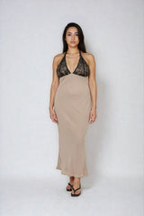 Lace Halter Crepe Maxi Dress | Forever 21 Womens