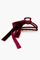 Velvet Bow Claw Hair Clip | Forever 21 Womens