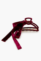 Velvet Bow Claw Hair Clip | Forever 21 Womens