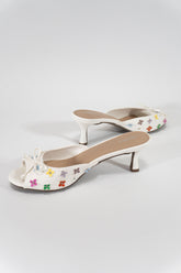 Floral Embellished Heeled Mules | Forever 21 Womens
