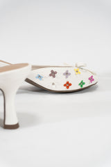 Floral Embellished Heeled Mules | Forever 21 Womens