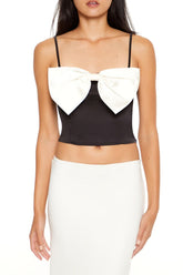 Contrast Bow Cropped Cami | Forever 21 Womens