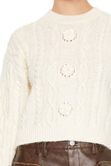 Rosette Cable Knit Sweater | Forever 21 Womens