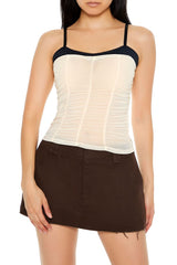 Ruched Mesh Colorblock Cami | Forever 21 Womens