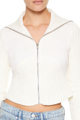 Cropped Zip-Up Sweater | Forever 21 Womens