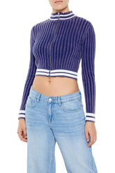 Varsity-Striped Zip-Up Sweater | Forever 21 Womens